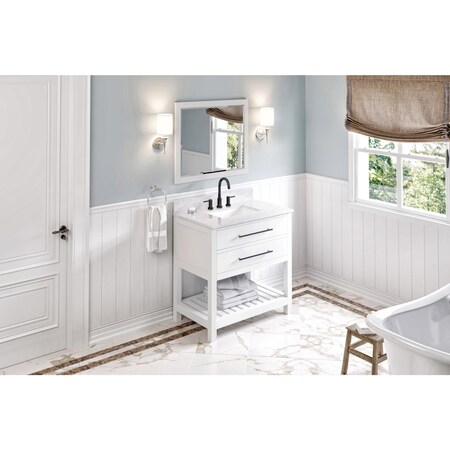 Jeffrey Alexander 33In. W X 1In. D X 28In. H White Cade Mirror MIR2CAD-33-WH